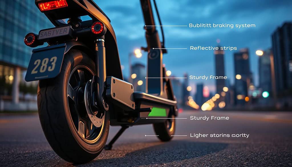 safety features of the electric scooter