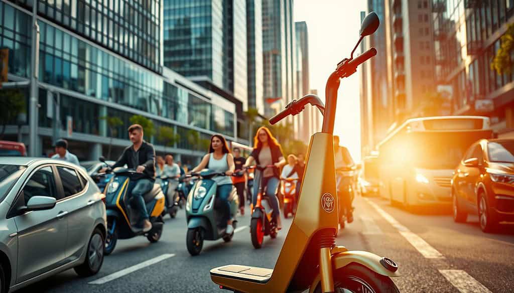 Comparing electric scooters vs traditional transport in urban areas.