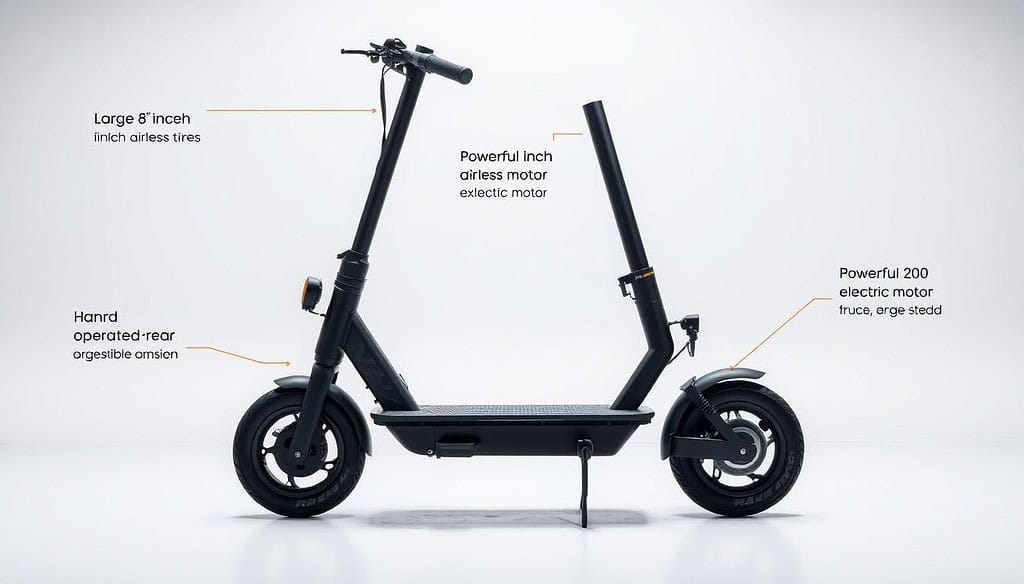 key features of the Razor E200 electric kick scooter