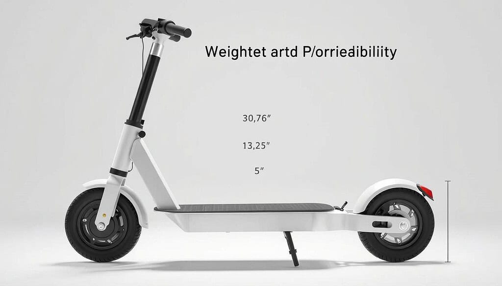 weight specifications of electric scooter dimensions