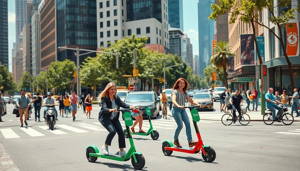 ride sharing convenience with e-scooter rental