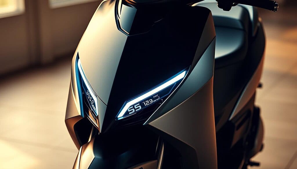 Ducati electric scooter design and LED display