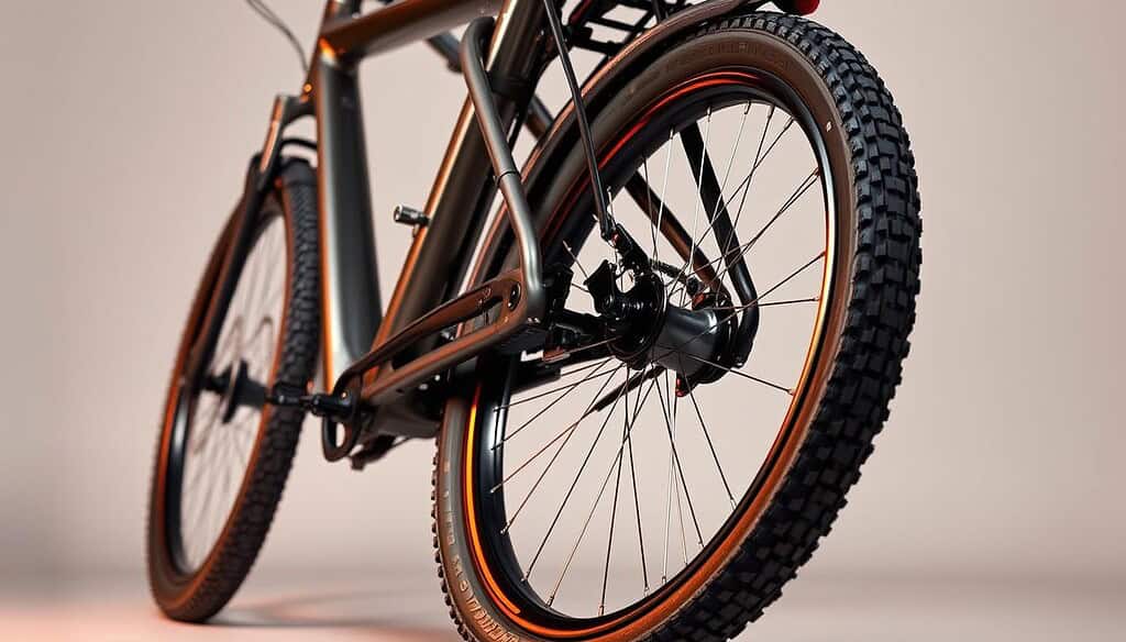 Durable steel frame and airless rear tire