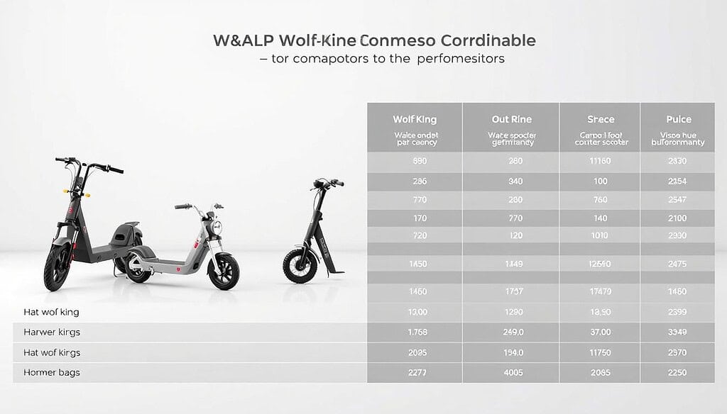 electric scooter comparison chart