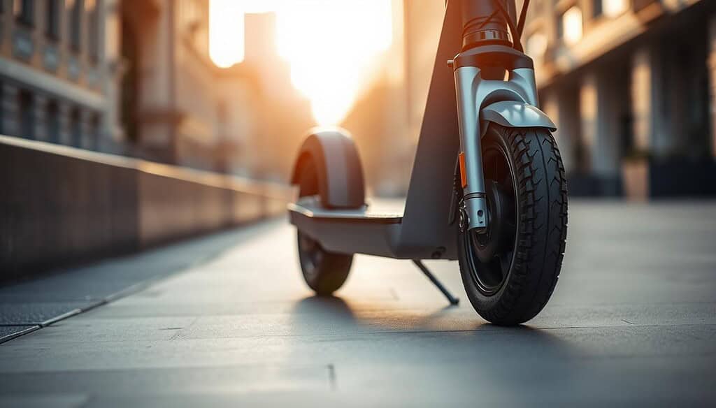 pneumatic tires on electric scooter