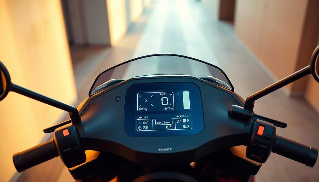 smart electric scooter dashboard