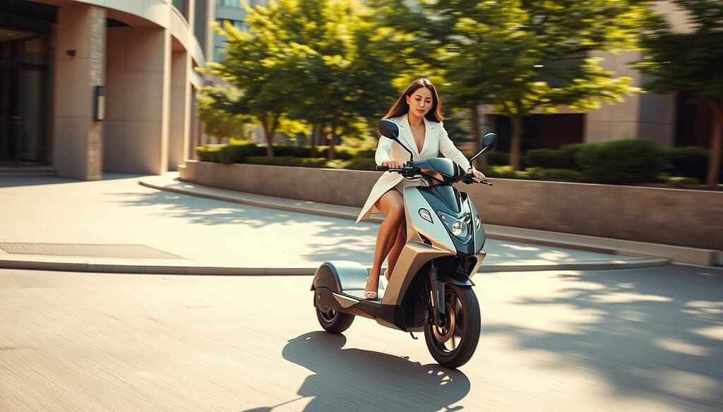 Premium electric scooter riding experience
