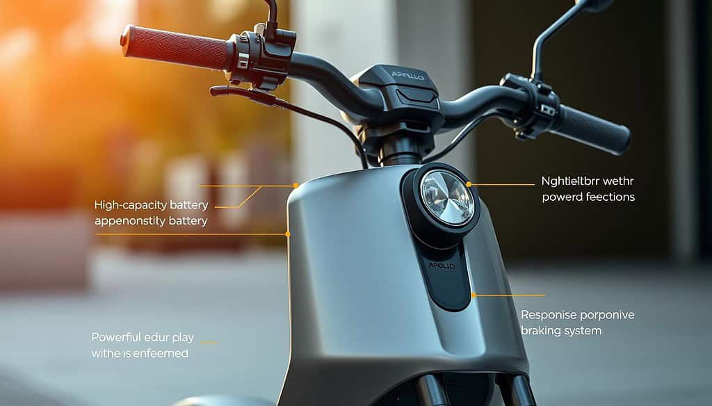 Tech features of electric scooter