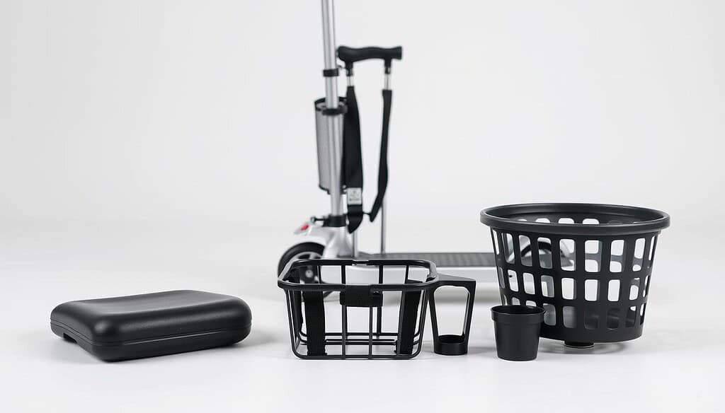knee scooter accessories for storage and comfort