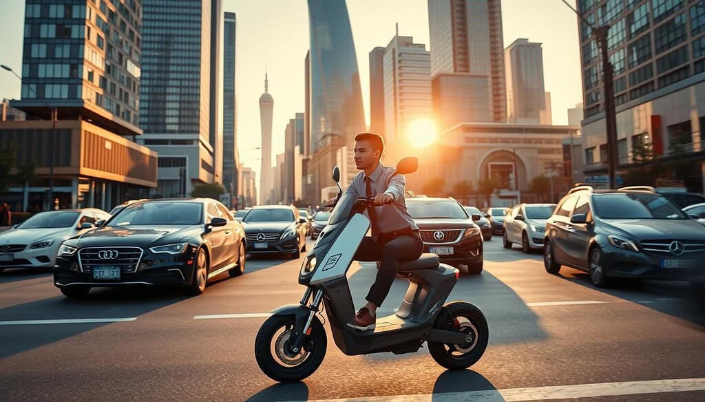 urban scooter commuting