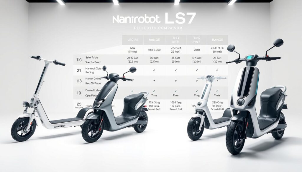 electric scooter comparison chart