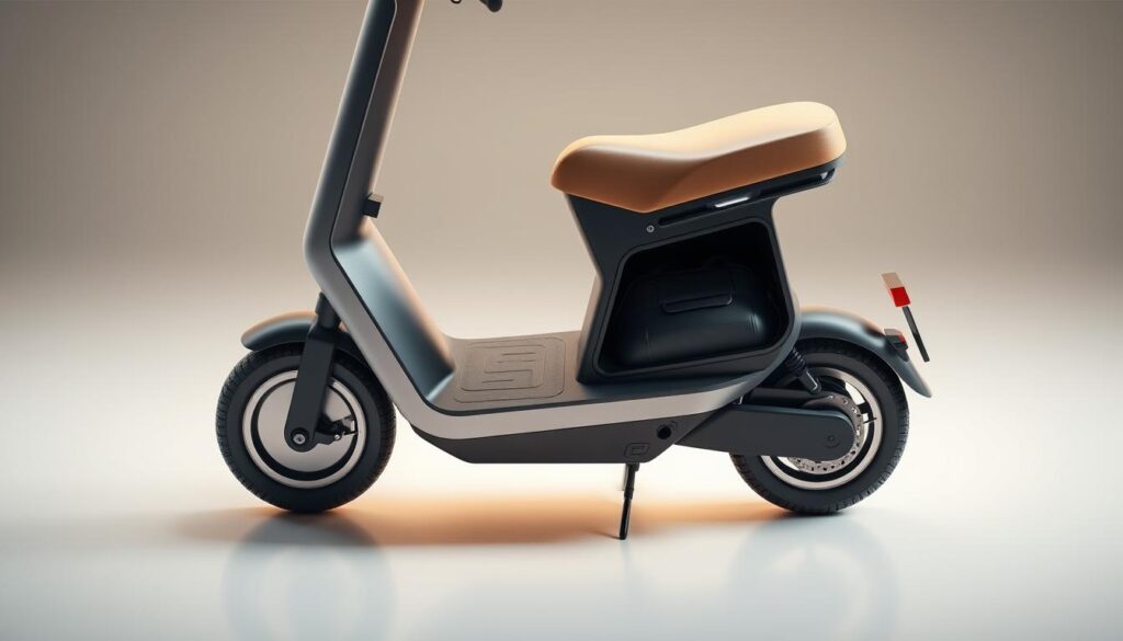 electric scooter ergonomic design and storage compartments