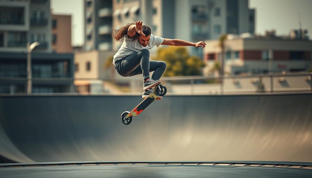 indo trampoline scooter skills